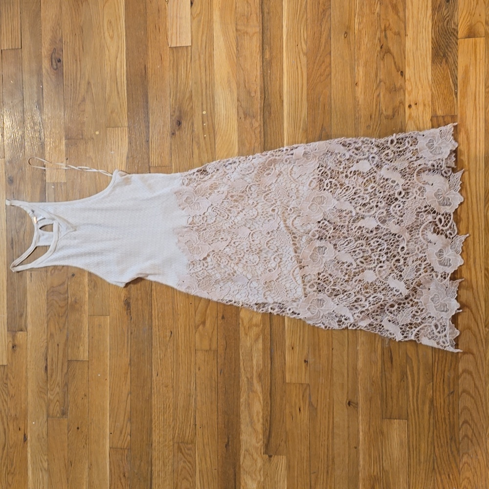 Free People Cream Lace Dress
